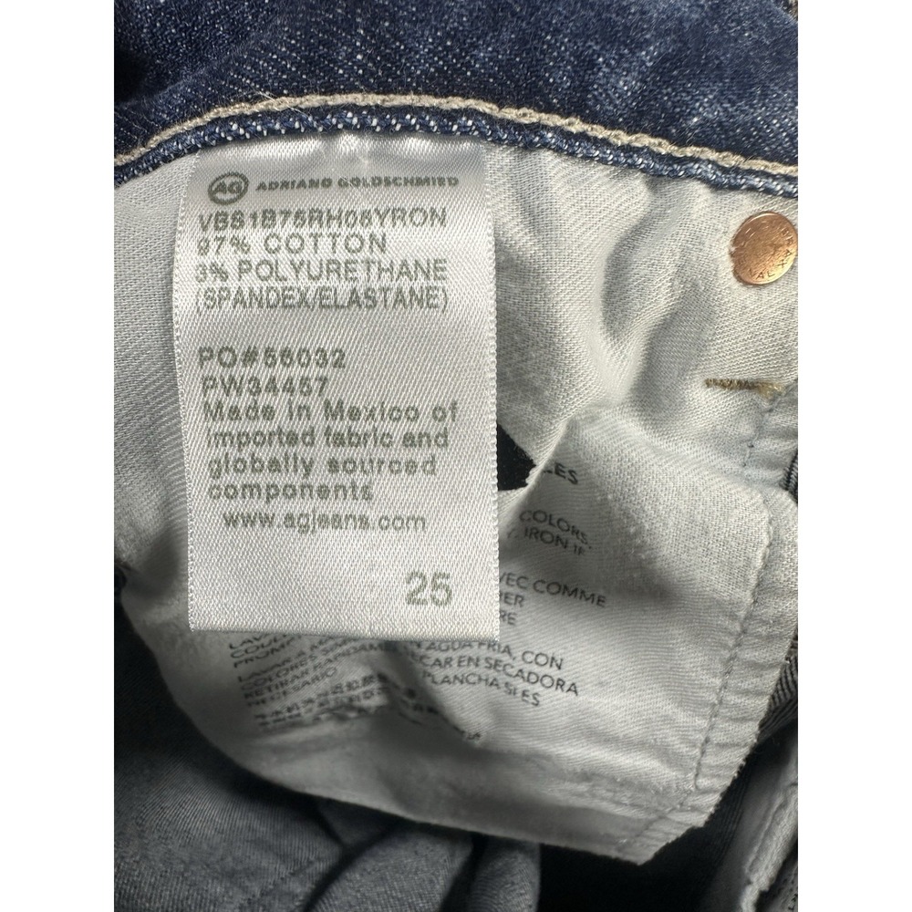 AG Alexxis High Rise Vintage Raw Hem Boot Cut Jeans Size 25 EUC Made In Japan - Picture 11 of 12
